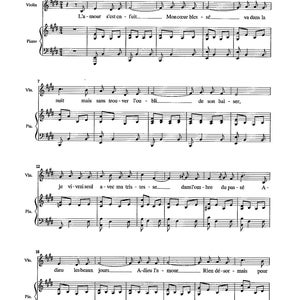 Violin and Piano - Tristesse - Elegy from Etude Op.10 No.3 by Chopin - Digital Download Sheet Music