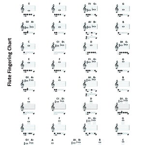Digital - Flute Fingering Chart for Beginners to Advanced