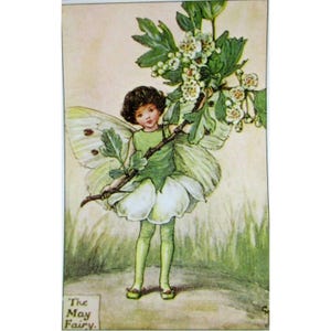 Kunstpostkarte von Cicely Mary Barker - The May Fairy - Blumenfeen des Frühlings