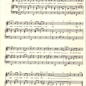 Put Your Hand in the Hand Hymn - Digital Sheet Music for Piano Vocal Guitar Key of G Intermediate Level