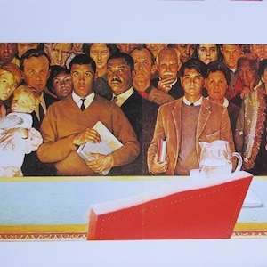 Norman Rockwell Ansichtkaart &quot;The Right to Know, 1968&quot; in Look Magazine 20-8-1968