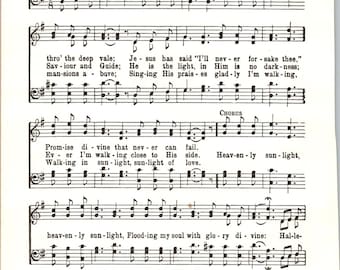 Heavenly Sunlight - Digital Download Hymn Tune for Piano Organ Voices