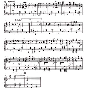 Dixie (I Wish I Was in Dixie) Piano Solo - Digital Sheet Music - Key of C Intermediate Level