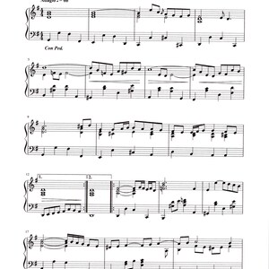 May include: Sheet music for "Air on the G String" by J.S. Bach, BWV 1068 2. Staz. The music is written in the key of G major and is in 4/4 time. The tempo is Adagio, = 66. The music is written for piano.