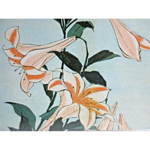 Carte pour lettres avec enveloppe - Lys par Katsushika Hokusai 1833 - 1834