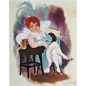 Cartão postal - Alanson B Walker, artista 1878-1947 - Eddy era uma dama