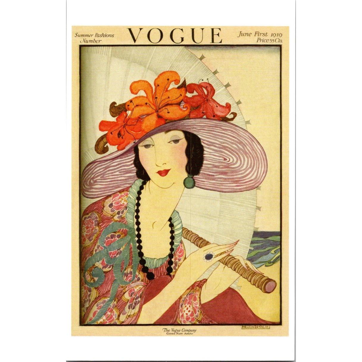 Postcard - Vogue Magazine Cover - June 1, 1919 by Helen Dryden - Etsy