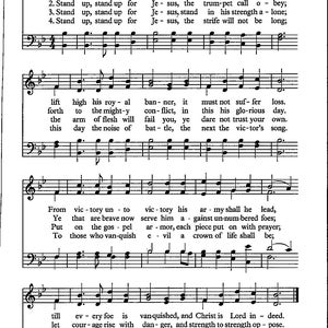 Stand Up Stand Up for Jesus Hymn Tune - Digitaler Download Noten Tonart B