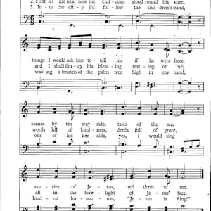 Erzähl mir die Geschichten von Jesus - Digitaler Download Hymne Melodie Tonart von C