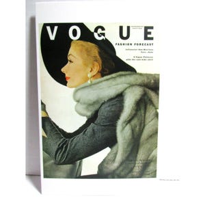 Postcard - Vogue Magazine Cover August 1, 1951, by Irving Penn