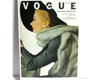 Postcard - Vogue Magazine Cover August 1, 1951, by Irving Penn