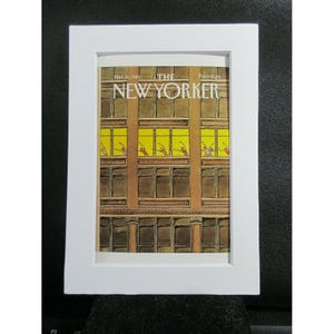 Carte postale The New Yorker - Couverture par Roxie Munro, mars 1983, blanc mat 5 x 7 pouces