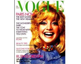Postcard - Vogue Magazine Cover - Goldie Hawn - March 15,1971 by
