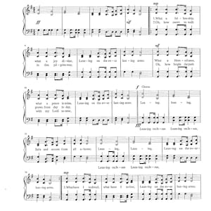 Leaning on the Everlasting Arms - Digital Hymn Tune with Lyrics - Key of G