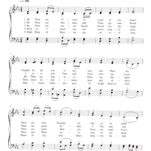 Be Thou My Vision - Digital Hymn Tune Sheet Music - Key of E Flat