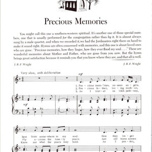 Precious Memories - Digital Hymn Tune Sheet Music - Key of F