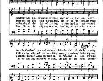 Joyful Joyful We Adore Thee (Ode to Joy) - Digital Hymn Tune Sheet Music Download Key of G