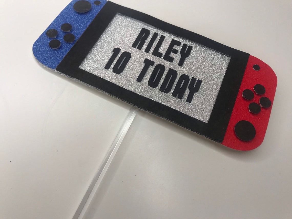 Nintendo switch cake topper personalised cake topper video