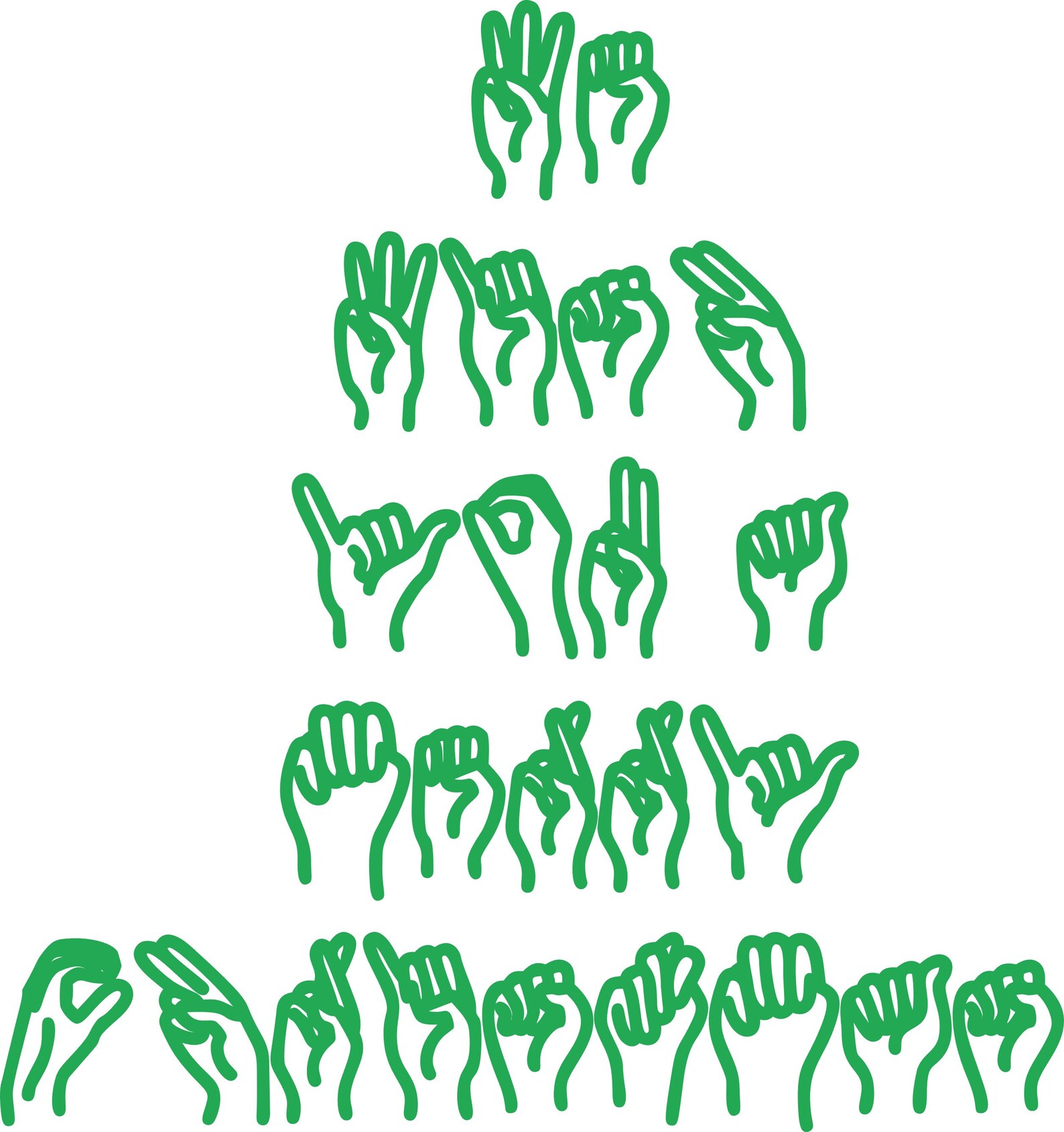 We Wish You a Merry Christmas in Sign Language SVG Bundle | Etsy