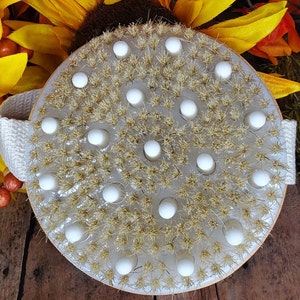 Dry Brush, Lymphatic Massage, Exfoliating Brush, Bamboo Dry Brush, Bamboo Body Brush, Lipedema, Cellulite, Body Dry Brush, Round Brush