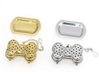 Dog Mom Gift, Bone Shaped Tea Infuser,Gold Bone Tea Strainer, tea strainer, dog gift, cute tea infuser, loose tea infuse, Gold Tea Infuse