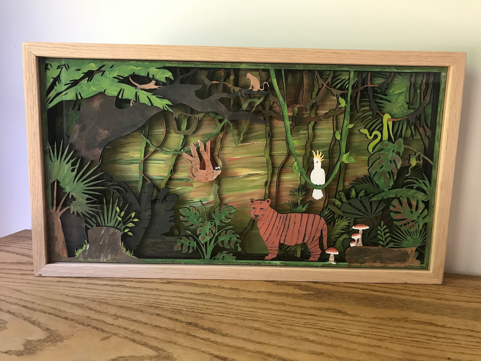 3D Laser Cut Jungle Memory Shadow Box Etsy UK