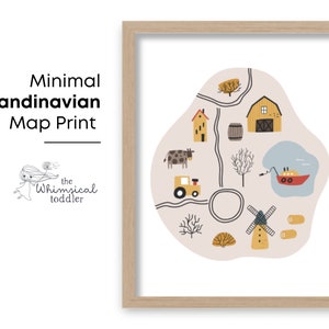 Skandinavische Karte Wandkunst | Kinderzimmer, Kinderzimmer Wandkunst druckbare, nordische Wandkunst