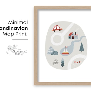 Skandinavische Kinderzimmer Wandkunst, skandinavische Kinderzimmer druckbare Kunst, skandinavische Karte, nordische Kinderzimmer Dekor, Kinderkarte druckbar