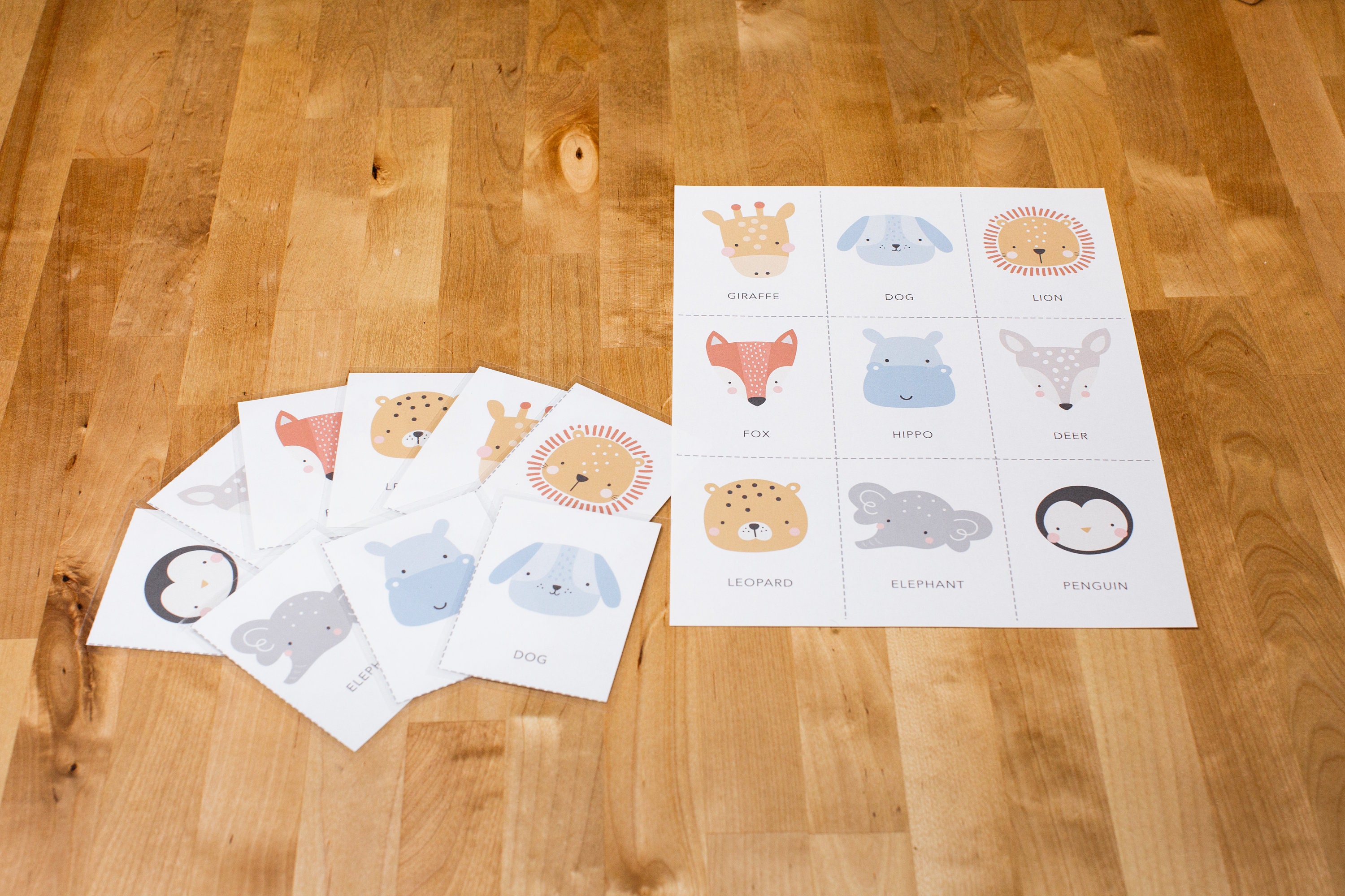 Toddler Animal Matching Game Preschool Learning Tool - Etsy