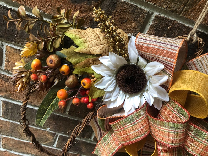 Grapevine Pumpkin Door Hanger Fall Grapevine Wreath,