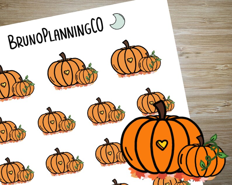 Halloween Stickers Pumpkin Patch Pumpkin Stickers Icon Planner Sticker FN4 Jack-O-Lantern Stickers