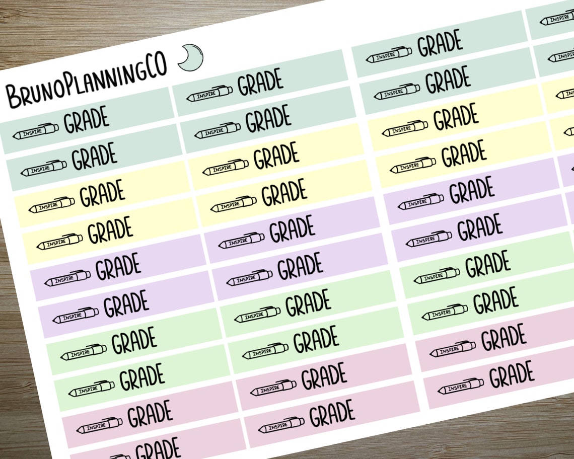 Grade Stickers Teacher Stickers School Stickers School Etsy UK