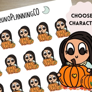 Halloween Stickers Pumpkin Patch Pumpkin Stickers Icon Planner Sticker FN4 Jack-O-Lantern Stickers