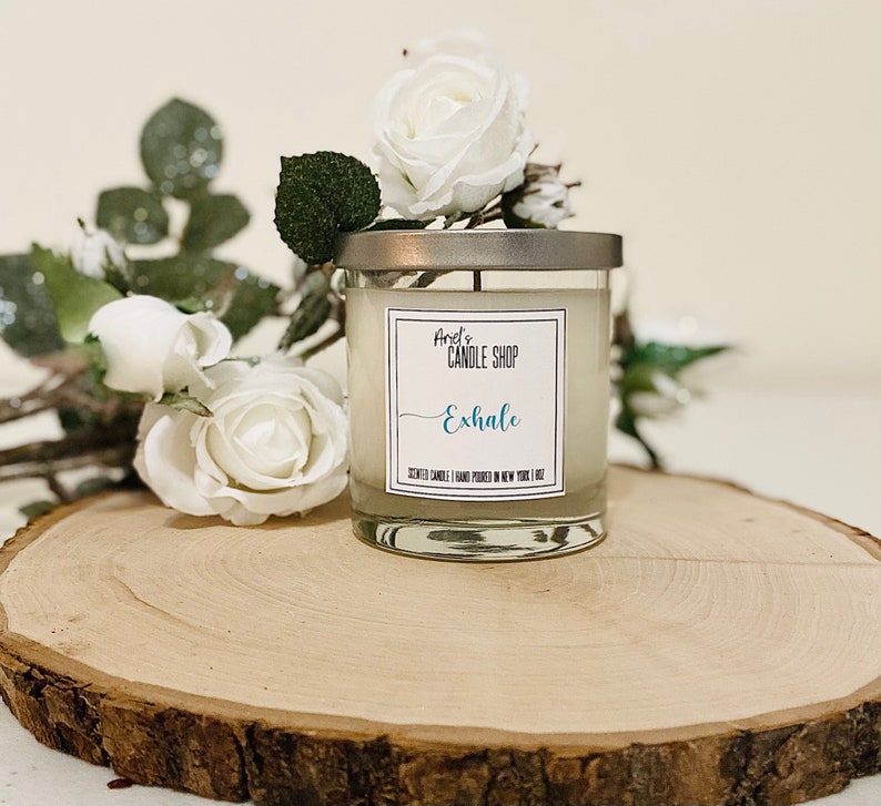 Handmade Candles Exhale 8oz Scented Candle Inspirational Candles