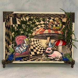 Alice in Wonderland kitschy, quirky diorama