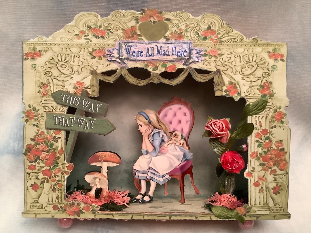 Alice in Wonderland Rose Garden Stage Diorama - Etsy