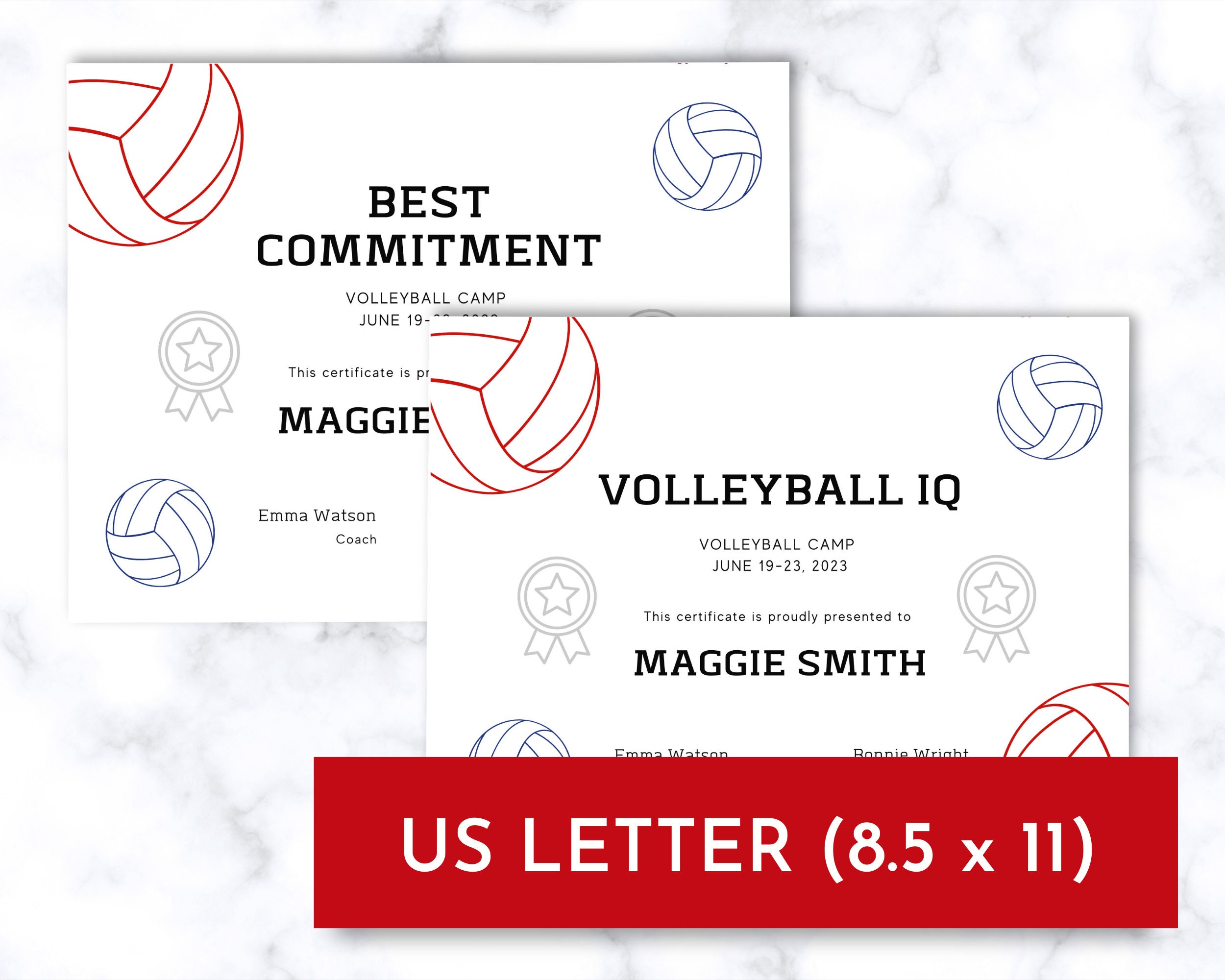 Volleyball Awards - Editable Canva Template - Etsy