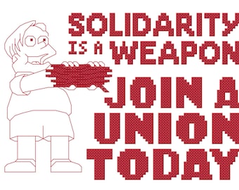 La solidarité est une arme - Grille numérique au point de croix à télécharger immédiatement