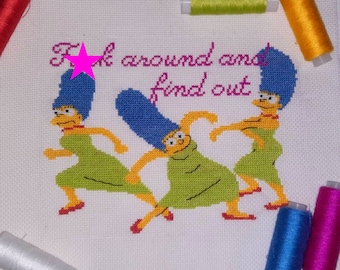 Grille point de croix Marge Krumping - « Va te faire foutre »