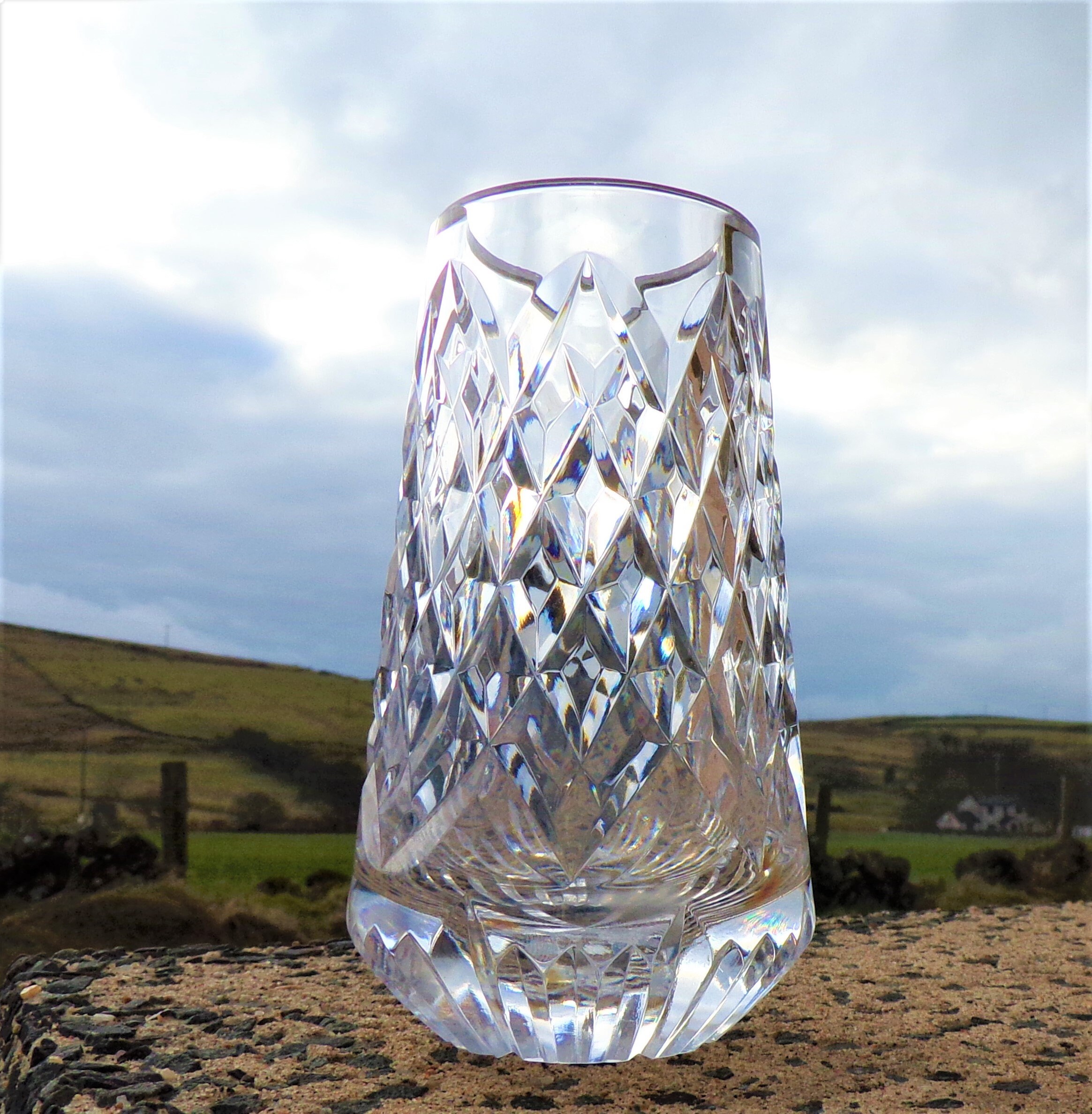 Vintage 1980s Tyrone Crystal Posy Vase Irish Crystal Etsy