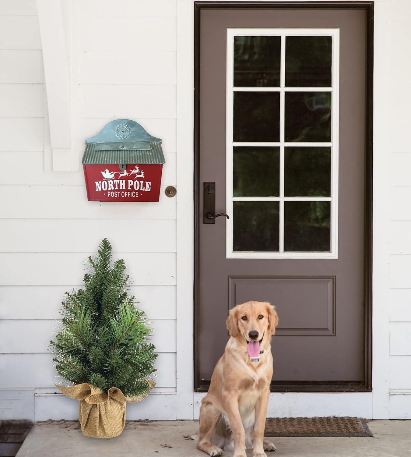 Vintage North Pole Post Box: Farmhouse Christmas Wall Decor - Etsy
