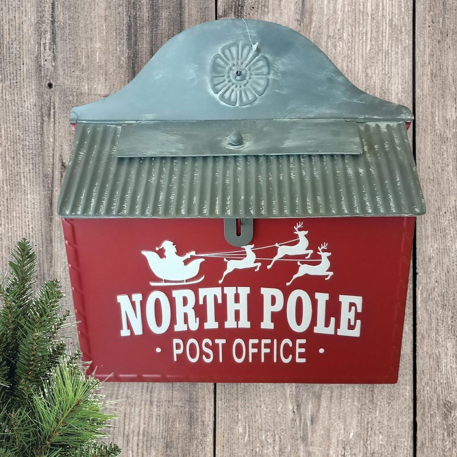 Vintage North Pole Post Box: Farmhouse Christmas Wall Decor - Etsy
