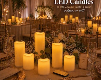Set of 3 Flameless LED Candles | Flicker, Remote Control, Indoor/Outdoor Decor