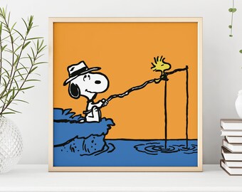 snoopy fishing pole