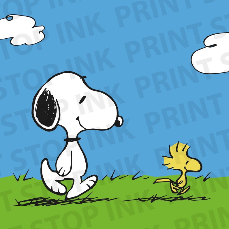 Snoopy and Woodstock Digital Print Friendship Etsy