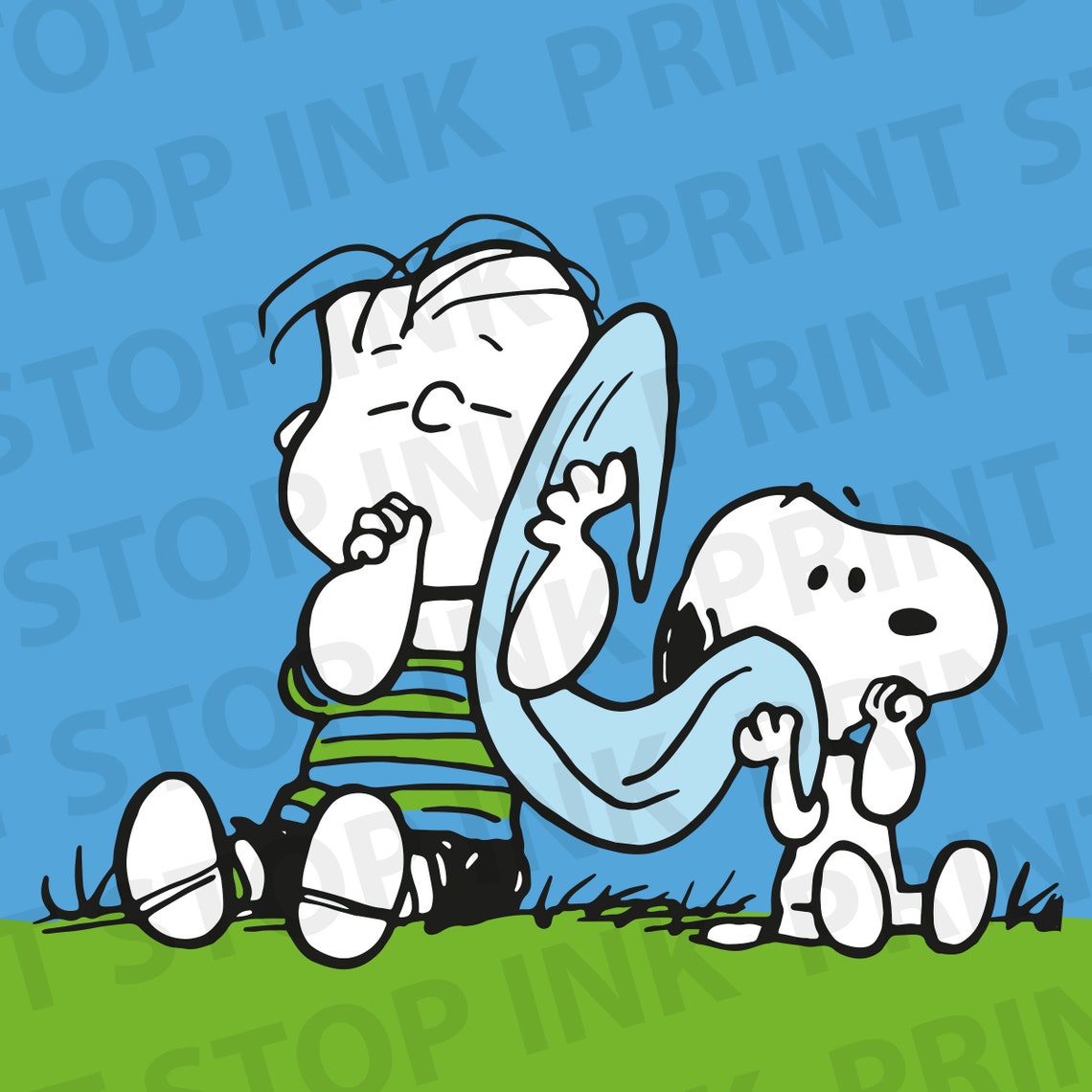Snoopy and Linus Van Pelt Digital Print Comfort Etsy