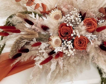 Wedding centerpiece  preserved flowers long lasting custom made dried flowers arrangements rustic boho centerpieces wedding decor