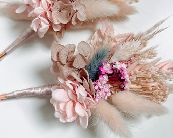 Rustic Dried Flowers for Groom, Wildflower boutonniere, Pink Beige Boutonniere, Floral Wedding Boutonnieres, Suit Design Dry Boutonniere