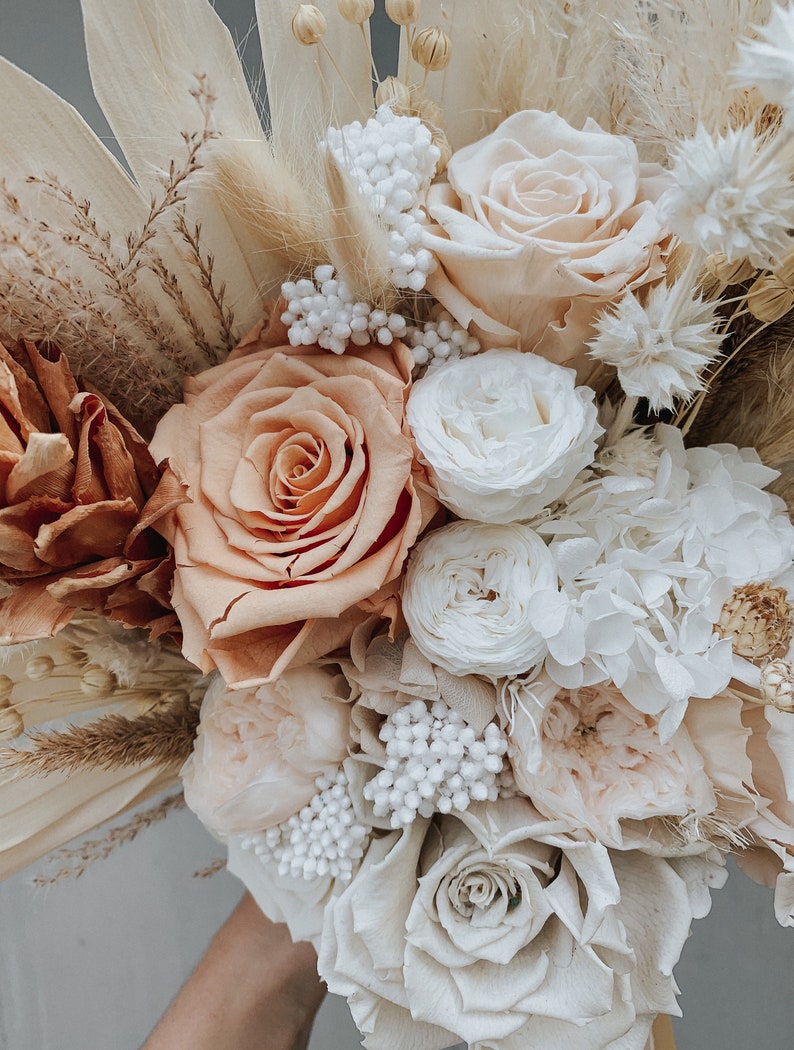 Boho Bridal Bouquet Boho Wedding Bouquet Dried Bridal Etsy