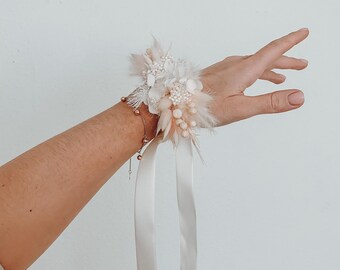 Tender Wedding Corsage, Corsage by Your Custom Design, Bridesmaid Accessories, Rustic Corsages for Bridesmaids, Dried Flowers Corsage